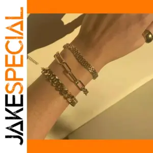 Stainless Steel Men's Mesh Gold Bracelet