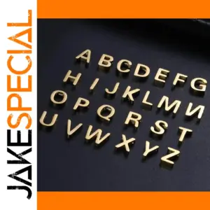 Stainless Steel Letter Pendant 8x9mm