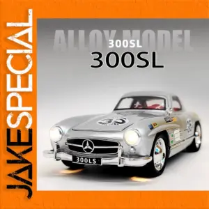 Silver Mercedes-Benz 300SL Diecast Miniature Car