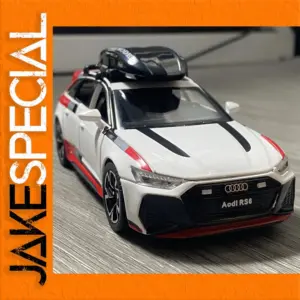 White Audi RS6 Avant Diecast Model 1:32 Scale