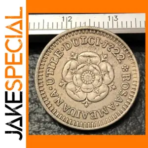 Vintage Floral Coin Replica with Antique Finish