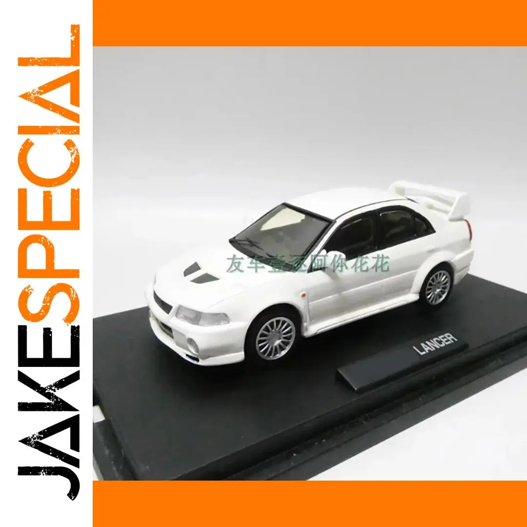 White Mitsubishi Lancer Evolution Diecast Model 1 White Mitsubishi Lancer Evolution Diecast Model