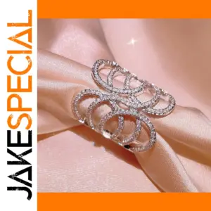 Gold-Filled Women’s Zircon Floral Ring