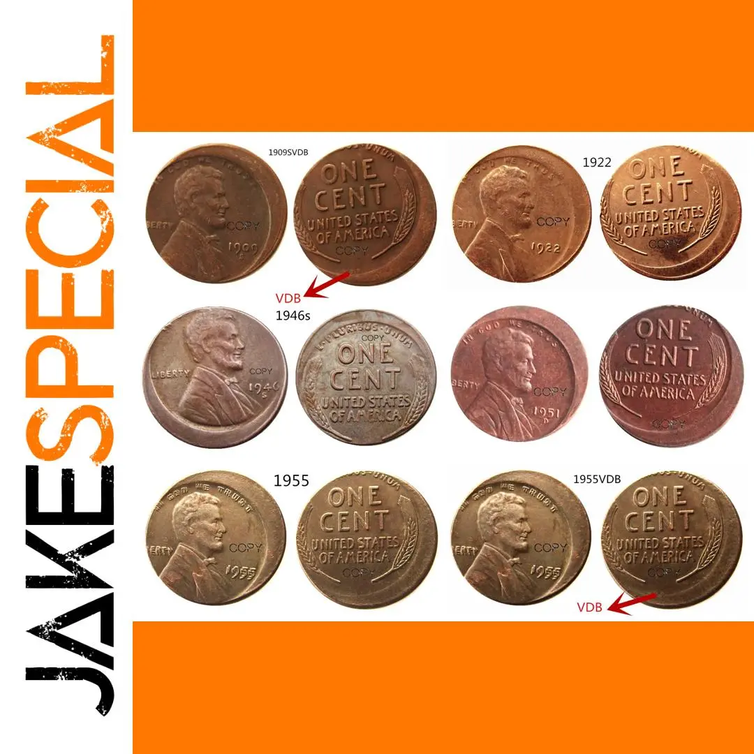 Vintage US One-Cent Coin Collection Set 1 Vintage US One-Cent Coin Collection Set