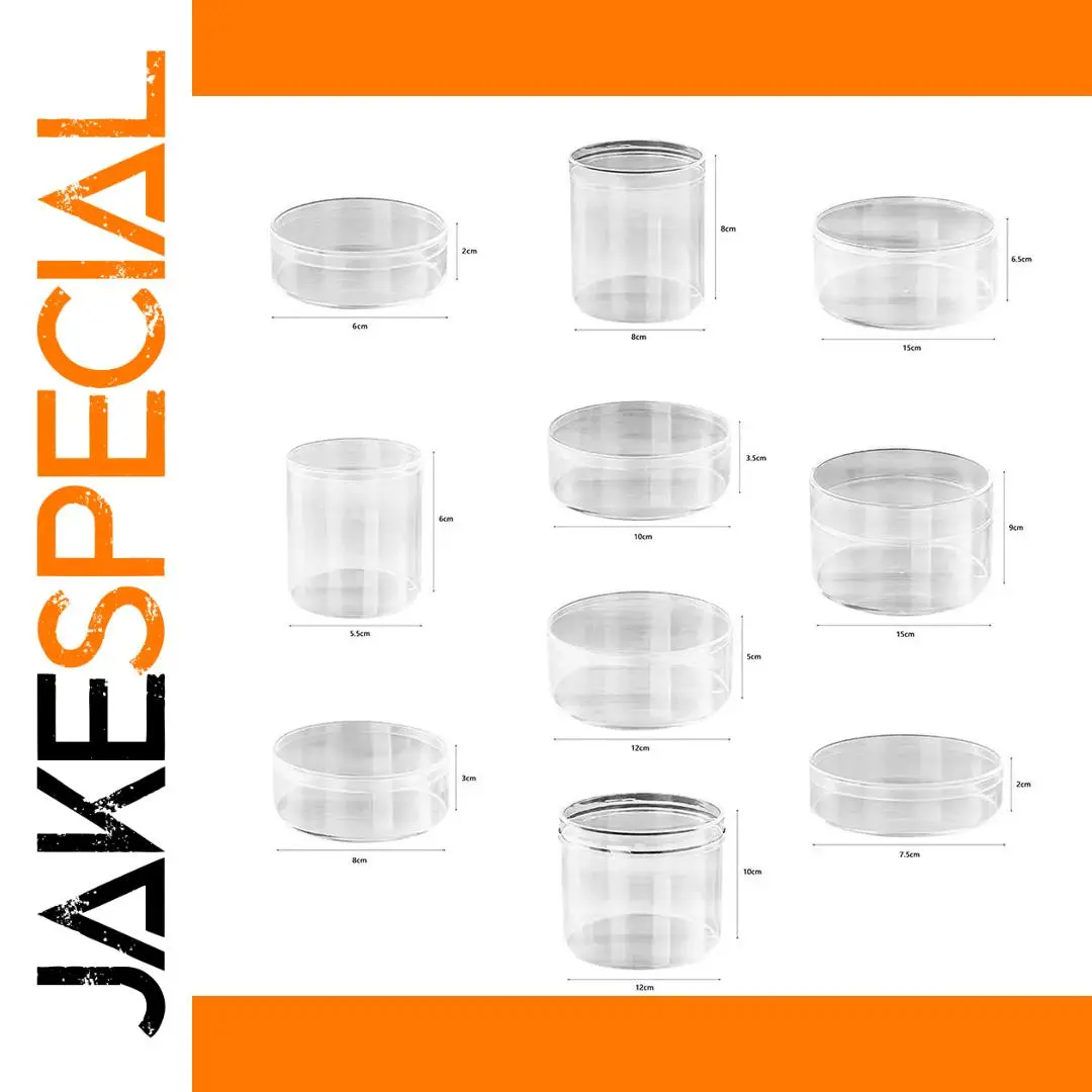 Clear Round Storage Boxes for Organization 1 Clear Round Storage Boxes for Organization