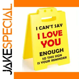 Bright Yellow Love Reminder Desk Sign