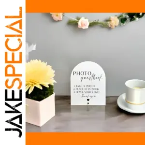 Elegant White Acrylic Wedding Sign