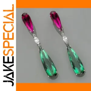 Bohemian Drop Earrings with Faceted Gemstones