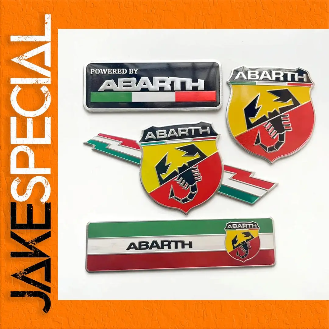 Abarth Aluminum Vehicle Emblem Sticker 1 Abarth Aluminum Vehicle Emblem Sticker