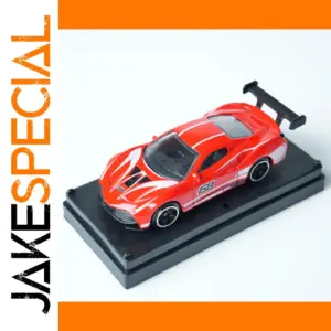 1:64 Flame Red Die-Cast Race Car
