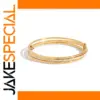 Gold Stainless Steel Unisex Bangle JDB0104006