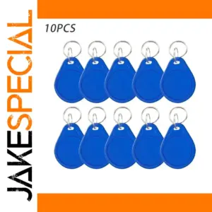 Bright Blue RFID Key Fobs Set of 10