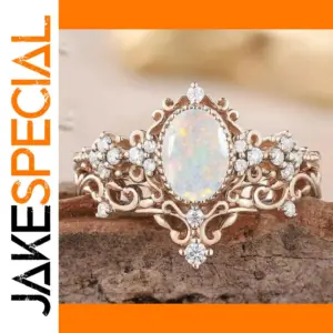 Rose Gold Women's Openwork Ring Set with Zircon