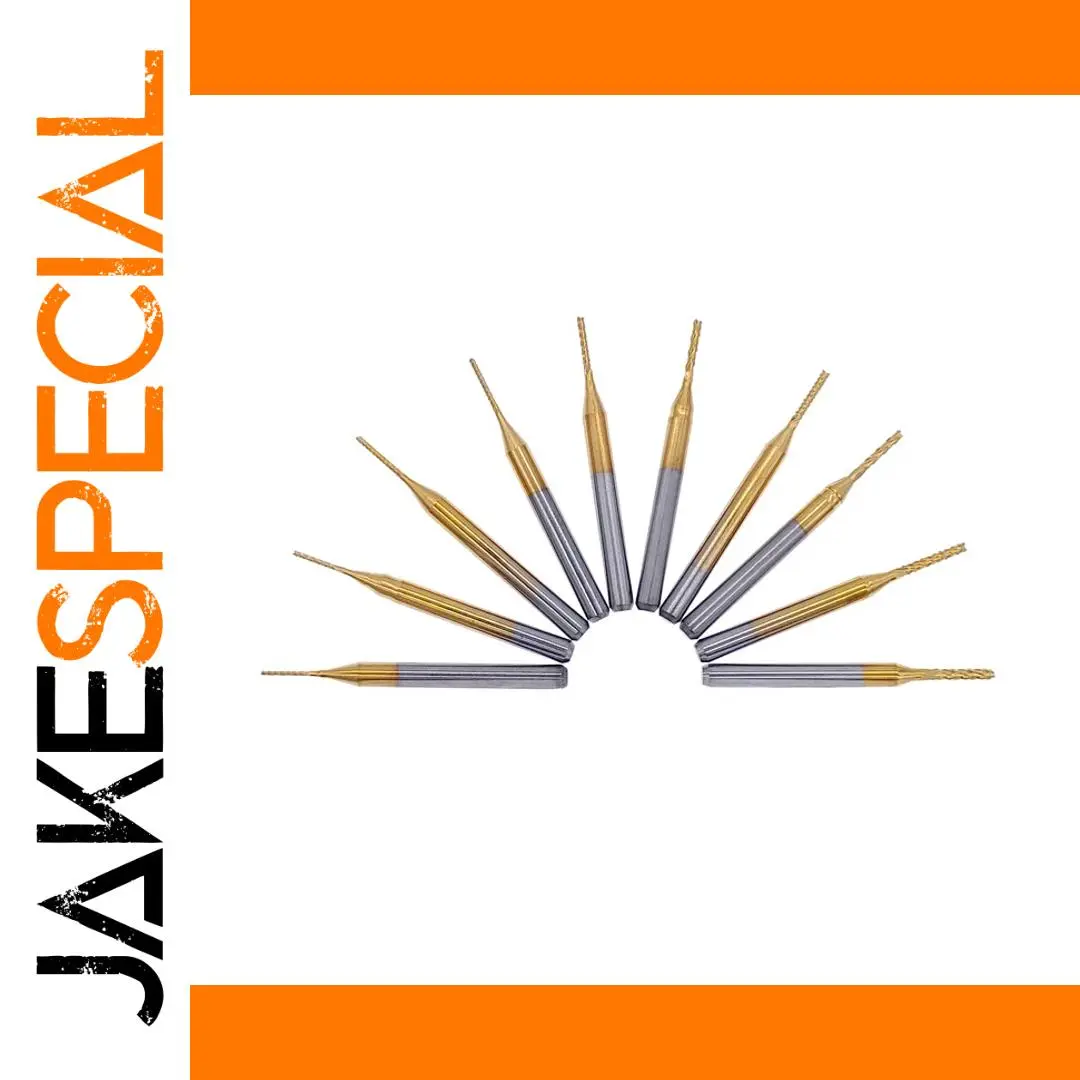 Precision 10-Piece PCB Carbide Milling Cutter Set 1 Precision 10-Piece PCB Carbide Milling Cutter Set