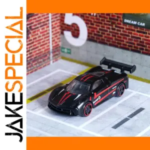 1:64 Scale Black and Red Supercar Model