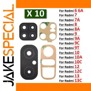 Set of 10 Xiaomi Redmi Camera Glass Lenses