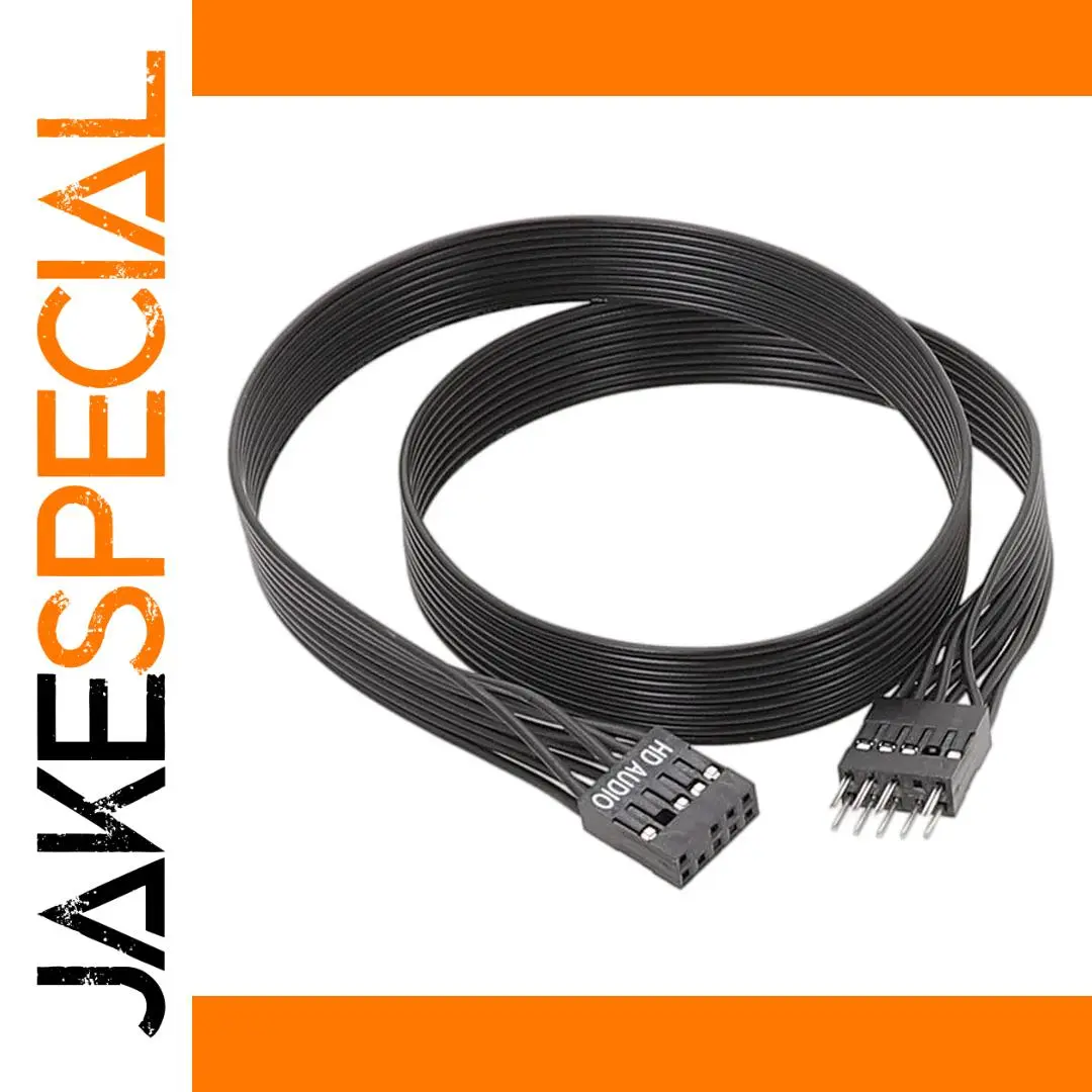 Black 9-Pin PC Front Panel Audio Extension Cable 1 Black 9-Pin PC Front Panel Audio Extension Cable