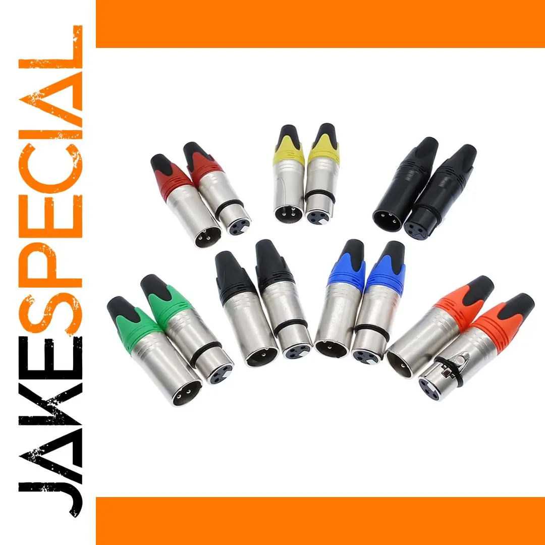 Vibrant 10-Pack XLR Connectors Set for Audio Professionals 1 Vibrant 10-Pack XLR Connectors Set for Audio Professionals