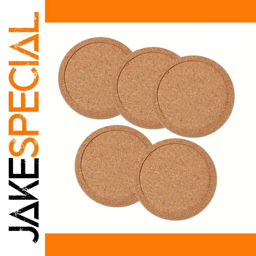 Natural Cork Coasters Set for Home & Office 1 Natural Cork Coasters Set for Home & Office