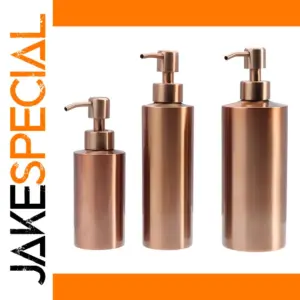 Rose Gold Stainless Steel Pump Dispenser Set