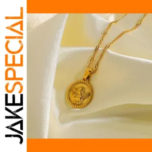 Stainless Steel Angel Pendant Necklace