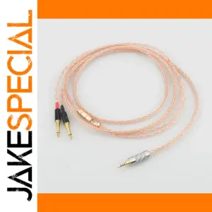 Premium 8-Core OCC Copper Audio Cable with Versatile Connectors