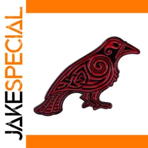 Copper Viking Raven Badge with Celtic Design