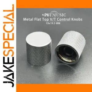 Chrome Metal Control Knobs for Bass Guitars