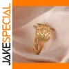 Gold-Color Hamsa Fatima's Hand Ring
