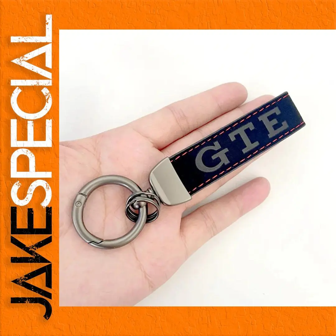 Volkswagen GTE Car Keychain in Leather & Steel 1 Volkswagen GTE Car Keychain in Leather & Steel