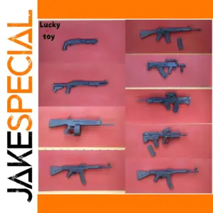 Black Plastic Mini Gun for 6-Inch Action Figures