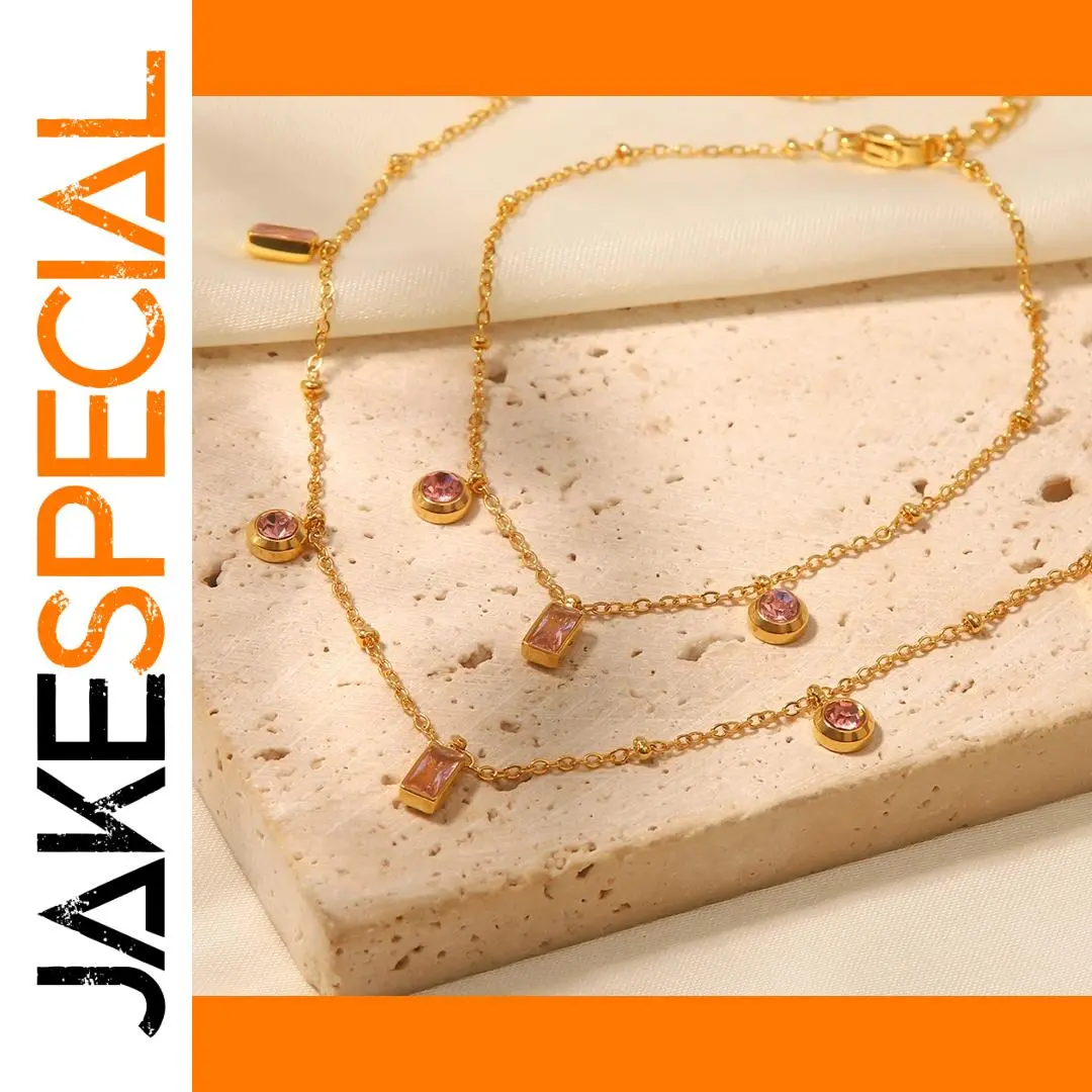 Gold-Tone Stainless Steel Necklace JDB201457 1 Gold-Tone Stainless Steel Necklace JDB201457