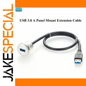 USB 3.0 Panel Mount Extension Cable 0.3m
