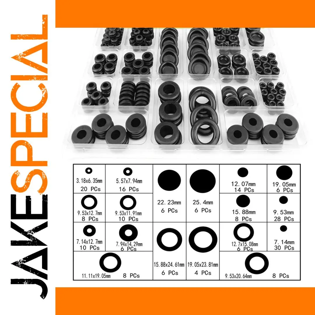 Assorted Rubber Grommet Set for Wires and Cables 1 Assorted Rubber Grommet Set for Wires and Cables