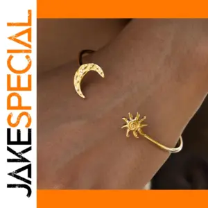 Celestial Stainless Steel Cuff Bracelet for Women