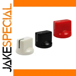 24-Pack Plastic Guitar Effect Pedal Knobs in Black, White, Red