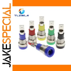 Color-Coded Female Banana Socket Set for Panel Mount