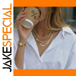 Elegant Gold Stainless Steel Pearl Necklace JDN0108017