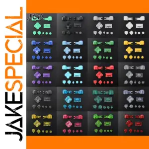 Vibrant Replacement Button Set for GBA SP