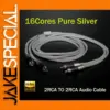 Premium Sterling Silver RCA Audio Cables, 16-Core OCC