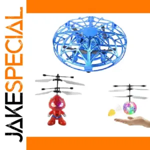 Blue Induction-Control Mini Drone for Indoor Use