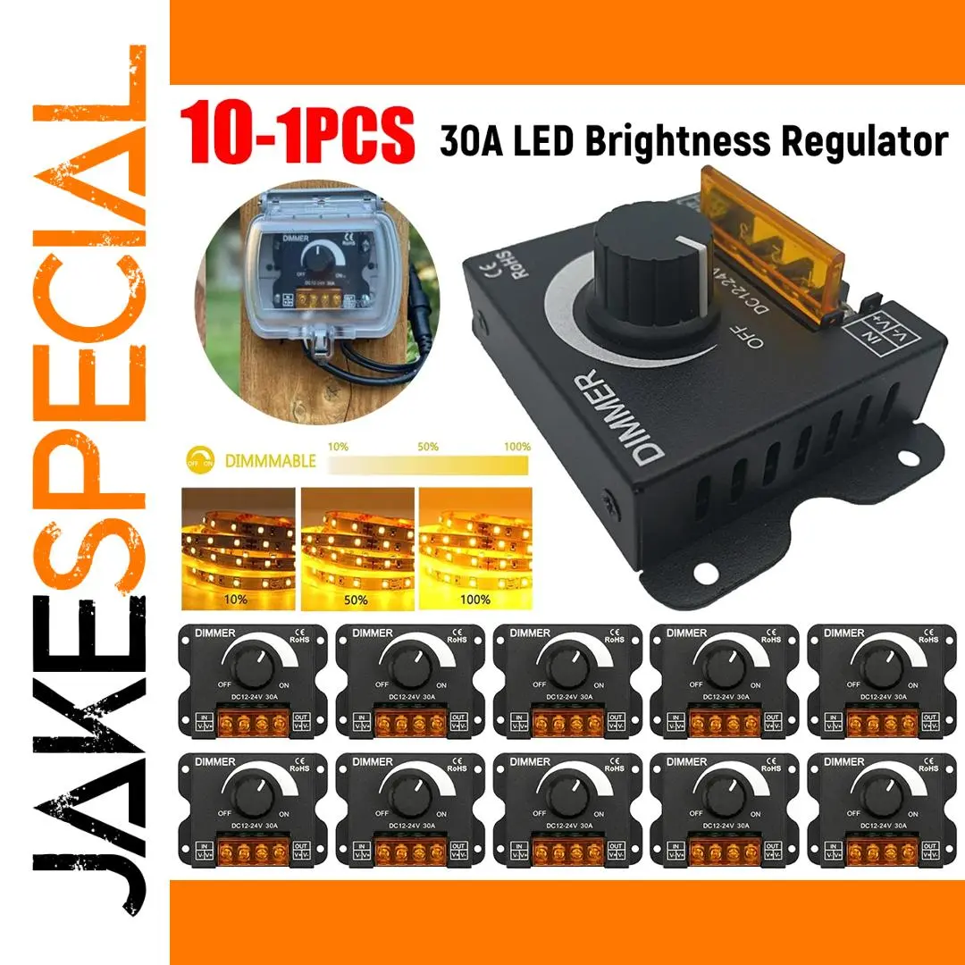 30A 12V-24V LED Dimmer Switch for Single-Color Lights 1 30A 12V-24V LED Dimmer Switch for Single-Color Lights