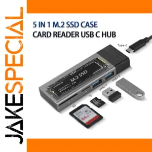 Silver Aluminum M.2 NVMe Enclosure with Heat Dissipation