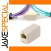 White RJ45 Ethernet Coupler for Cat6/Cat6e