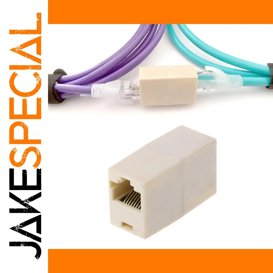 White RJ45 Ethernet Coupler for Cat6/Cat6e 1 White RJ45 Ethernet Coupler for Cat6/Cat6e