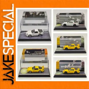 Diecast RX-7 Model 1:64 Scale White & Yellow