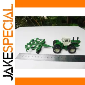 Miniature Green Tractor with Plow for Collectors
