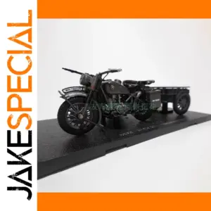 1/24 Scale Alloy Vintage Motorcycle Model with Side Trailer