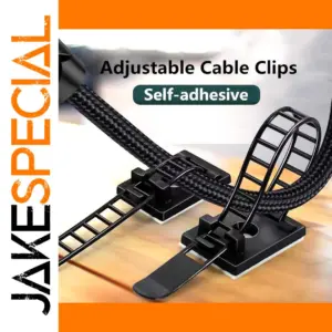 Adjustable Cable Management Clips Set (5,10,20)