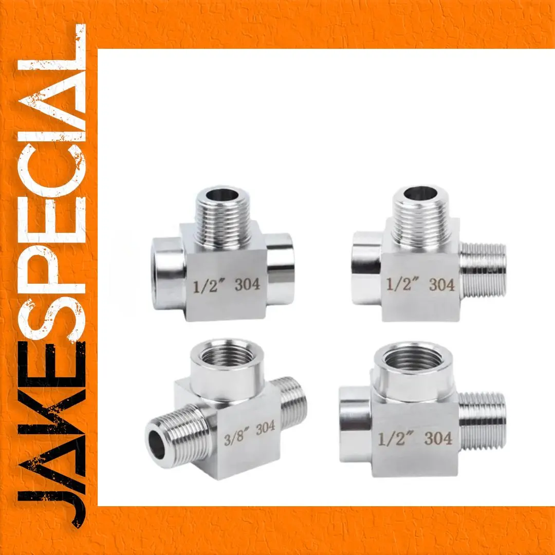 304 Stainless Steel Pipe Fitting Connector (Multiple Sizes) 1 304 Stainless Steel Pipe Fitting Connector (Multiple Sizes)